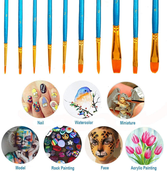 Acrylic Paint Brushes Set, 20Pcs Artist Paintbrushes Paint Brushes