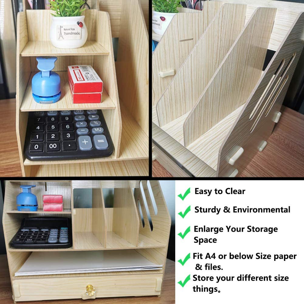 SUPANT Office Desk Organizer With Drawer Set & Accessories