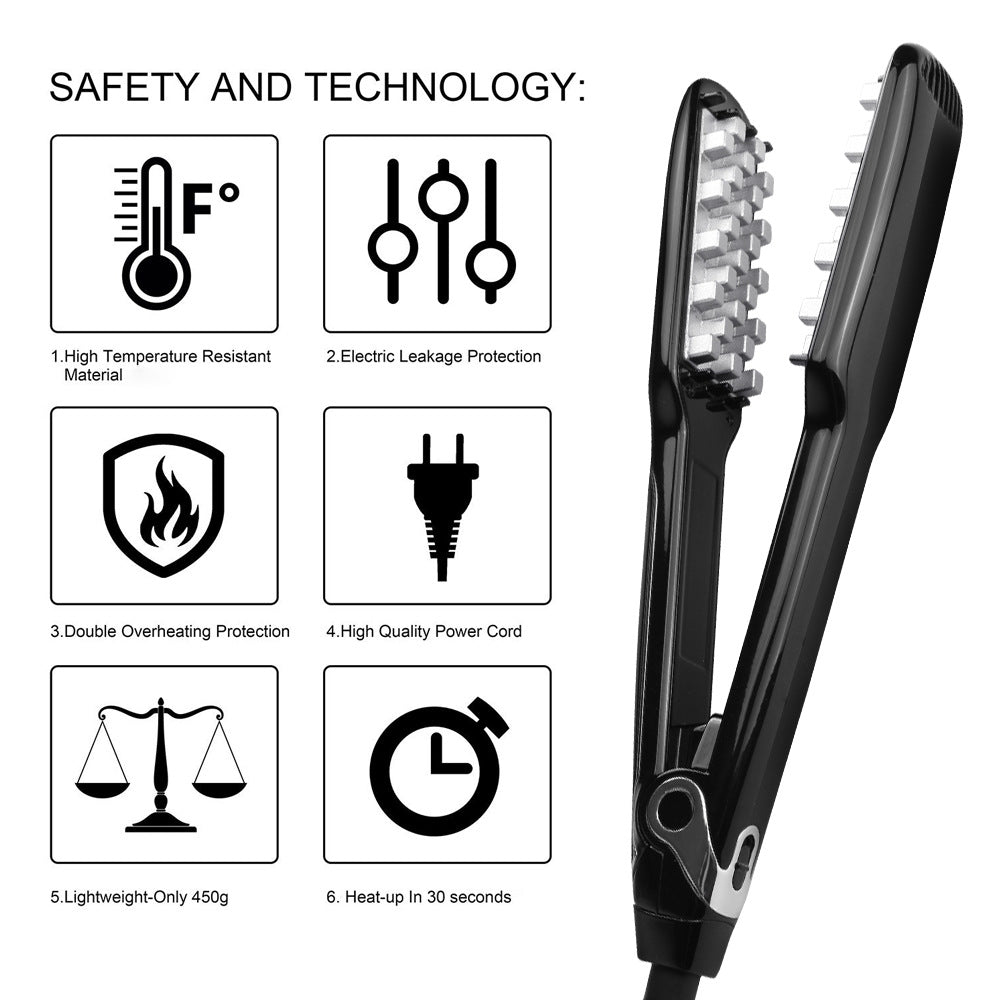 Hair Volumizing Iron Flat Iron LCD Display Hair Straightener Suitable for Long Short Hair