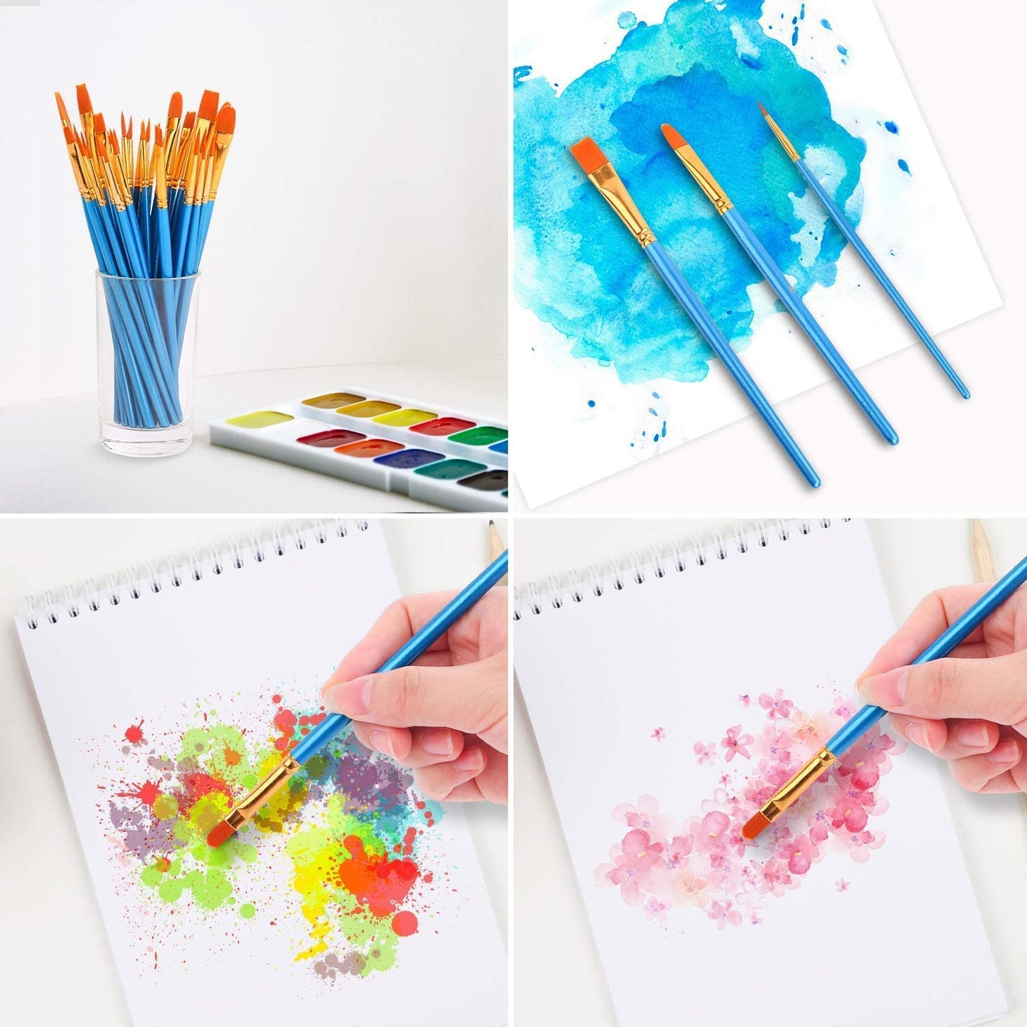 Acrylic Paint Brushes Set, 20Pcs Artist Paintbrushes Paint Brushes