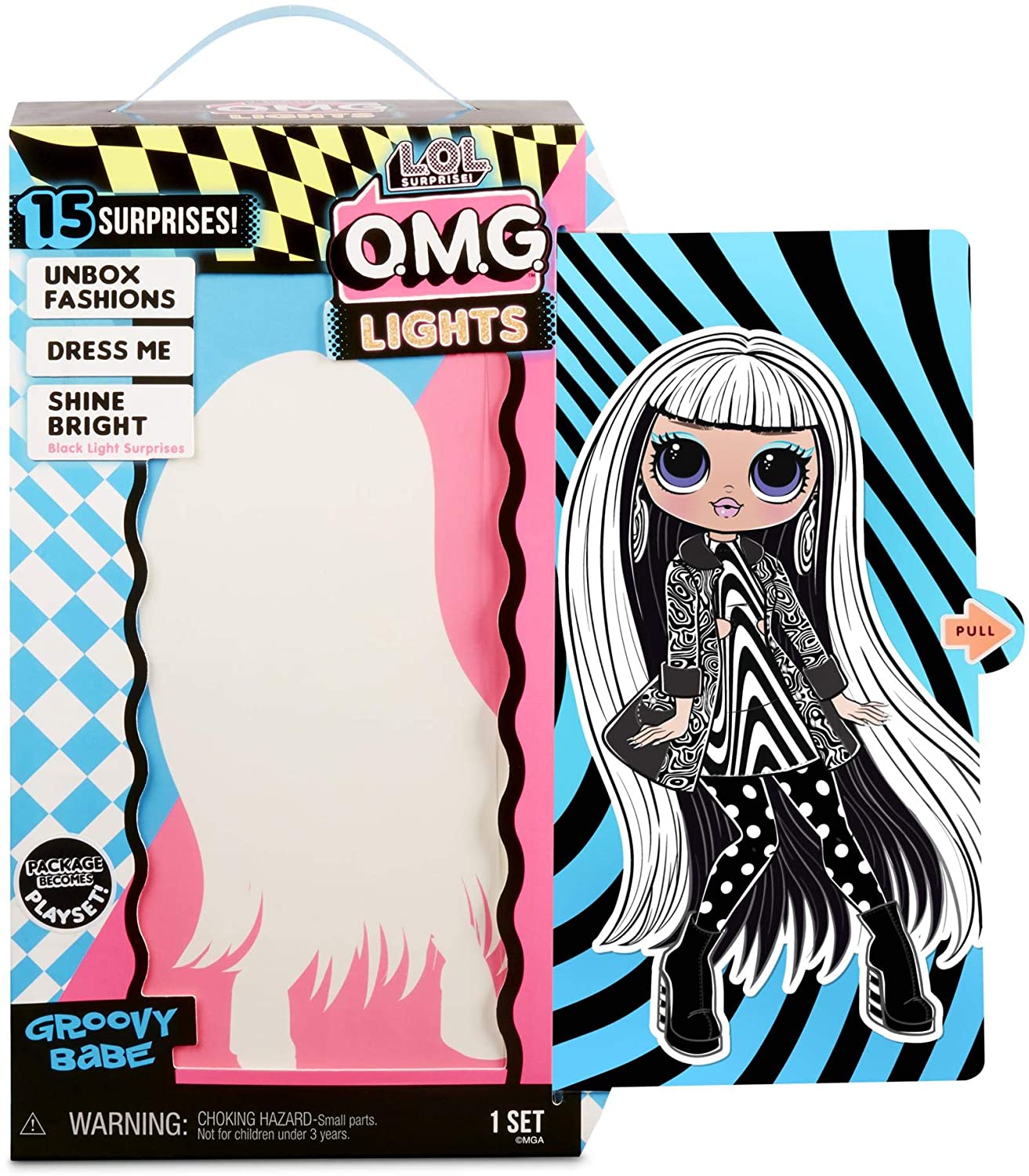 Lights Groovy Babe Fashion Doll with 15 Surprises
