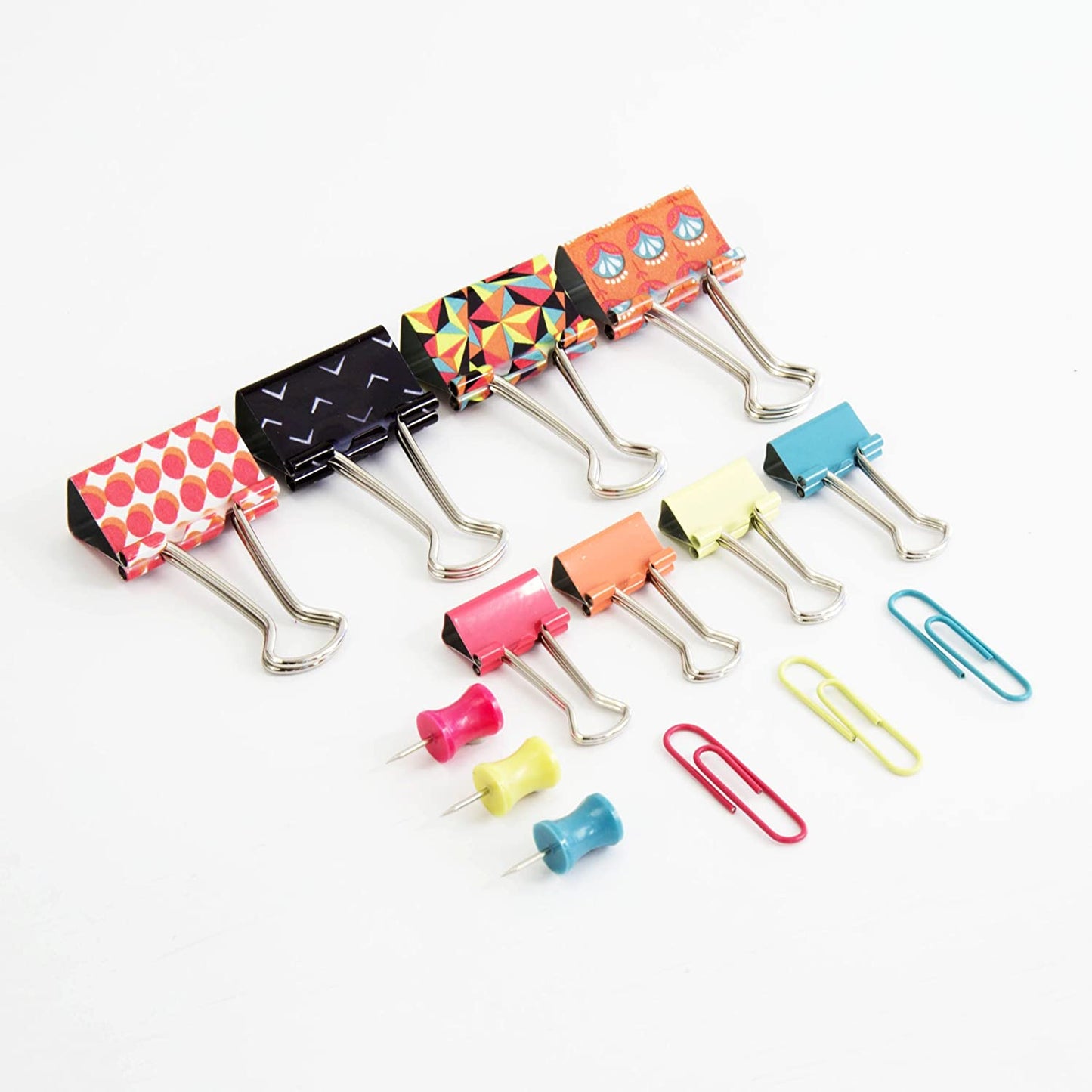 U Brands Binder Clips Paper Clips and Push Pins Value Pack
