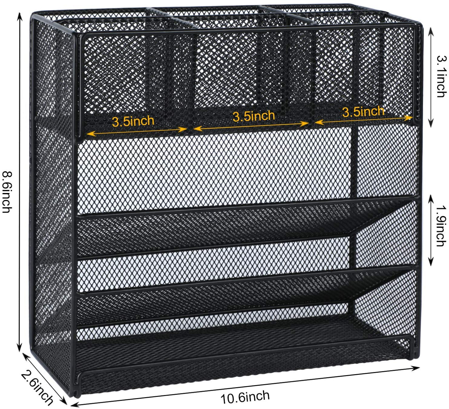 Samstar Mesh Pen Pencil Holder, Multi-Functional Desk Organizer