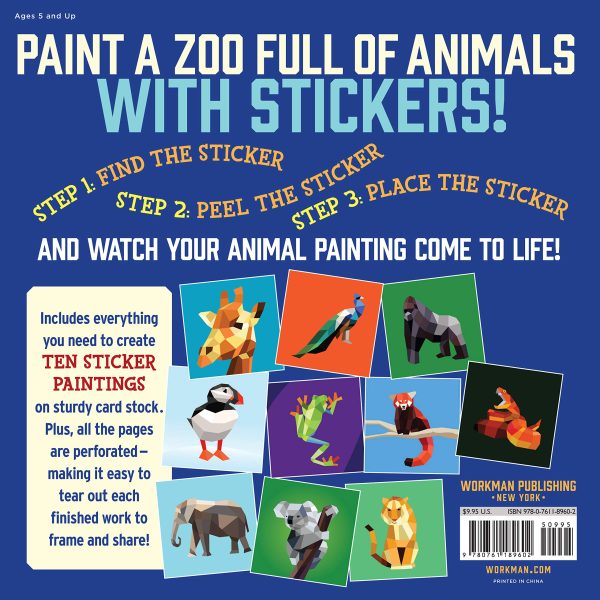 Paint by Sticker Kids,Zoo Animals: Create 10 Pictures One Sticker at a Time! Paperback  Sticker Book