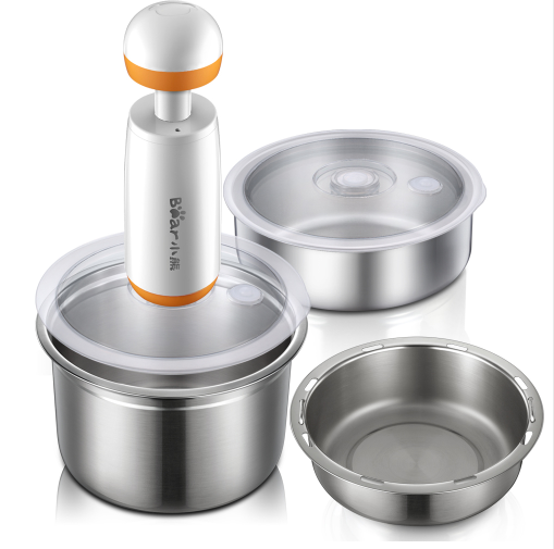 Bear electric lunch box portable vacuum three-layer plug-in automatic insulation heating cooking stainless steel steamer